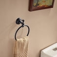 thumbnail image 4 of Oil Rubbed Bronze Hand Towel Holder, Brass Towel Ring Round Towel Holder for Bathroom Accessories Screw Wall Mounted, 4 of 5