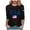 Black, variant on vigerkar 3/4 Sleeve USA Patriotic Shirts for Women 4th of July America Stars Stripes Flag Graphic Tops Summer BBQ Tee (White, L)