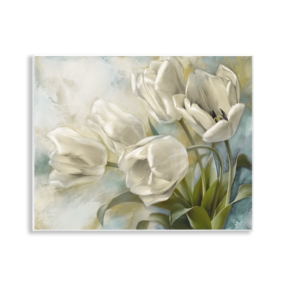 Stupell Industries Curling Tulip Blooms Plants & Flowers Painting Unframed Art Print Wall Art, 14 x 11
