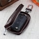 thumbnail image 2 of Llavero de coche de cuero genuino unisex Estuche para llavero Estuche con cremallera con ventana transparente 28 cm * 5 cm * 2,2 cm, Café XianweiShao 1327533220781, 2 of 5