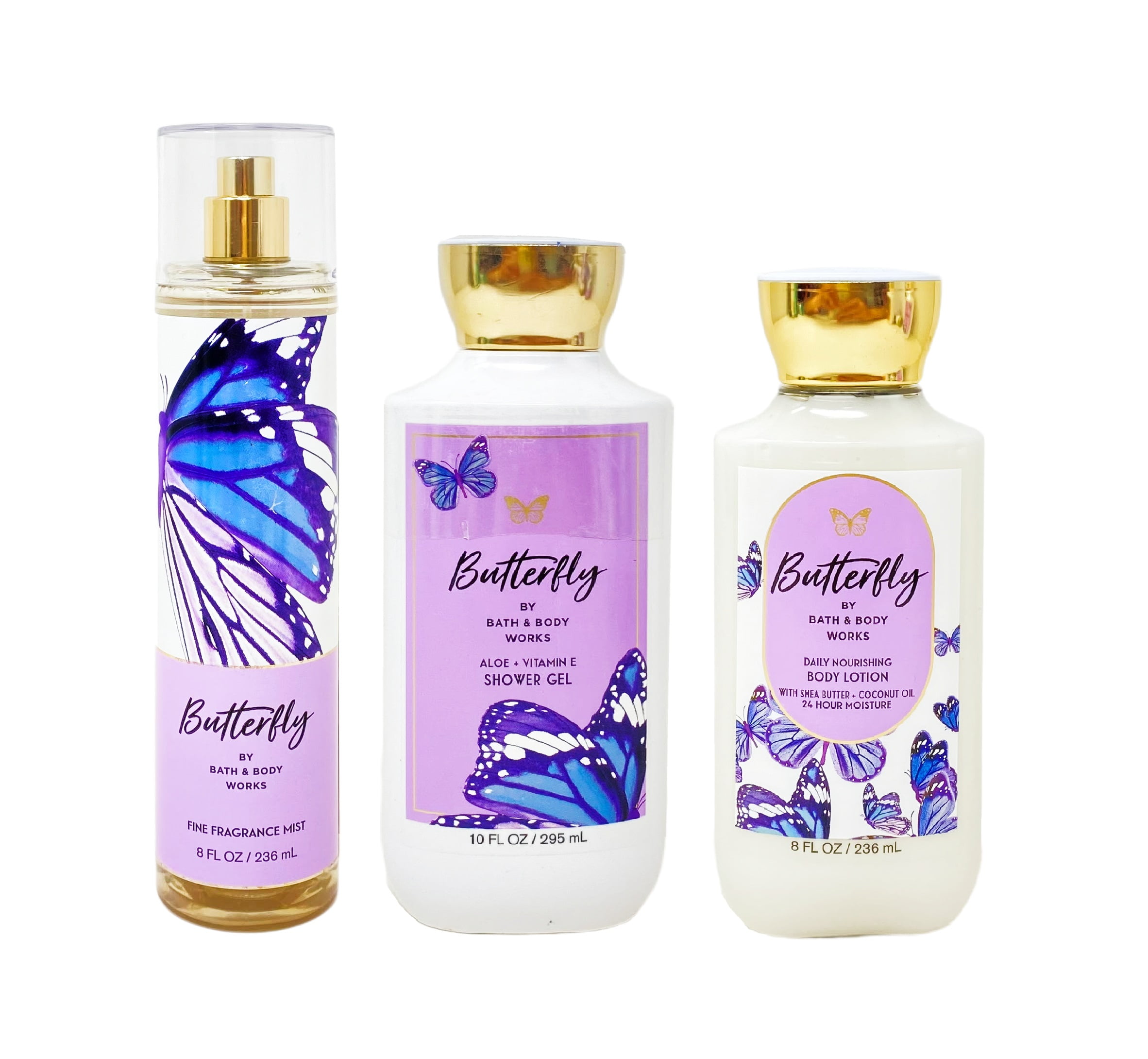 Bath and Body Works Butterfly Trio Gift Set Fragrance Mist Shower
