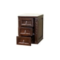 thumbnail image 3 of 17-inch Medium Walnut Antique Brass Finish Bathroom Cabinet with White Marble Counter Top - Bellaterra Home, 3 of 3