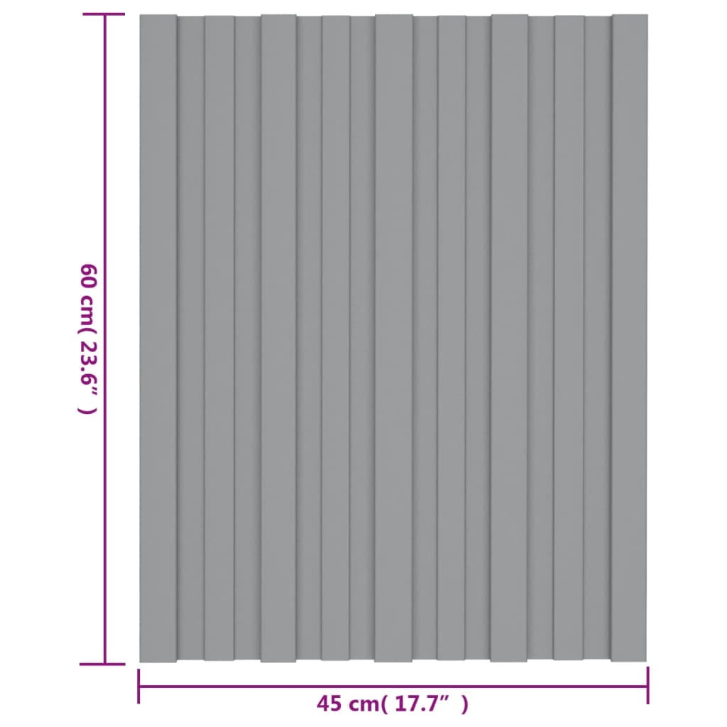 vidaXL Roof Panels Profile Sheet Roofing Garage Mobile Homes Galvanized Steel