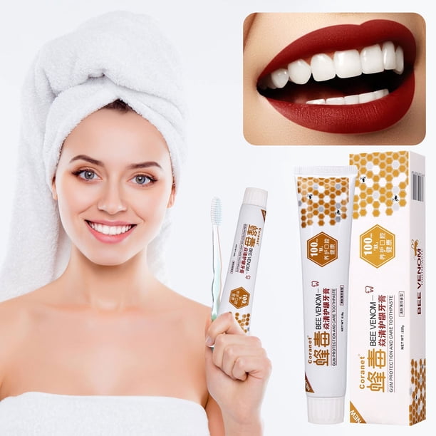 Fiudx Pasta Dental Beevenom, Efecto Blanqueador para Dientes Amarillentos, Fórmula para Un Aliento Fresco Que Favorece La Salud Bucal, Protege Las Encías y Elimina Manchas, Uso Diario para Adultos, U