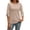 Khaki, variant on 2026 Spring Summer Knit Top for Women Crewneck 3/4 Sleeve Solid Color Soft Breathable Lightweight Casual Blouse for Daily Work Office Lavender S by Duoif
