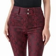 thumbnail image 5 of Women's High Rise Curvy Jean - Burgundy Snake Print, 5 of 6