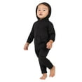 thumbnail image 3 of Joggies - Pitch Black Infant Footless Hoodie One Piece - Infant - Small (Fits 0 - 3mos.), 3 of 3