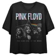 thumbnail image 5 of Pink Floyd Distressed Group Shot Prism on Black Short Sleeve Adult Crop T-Shirt-Large, 5 of 7