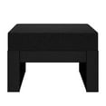 thumbnail image 2 of WestinTrends Montara Outdoor HDPE Patio Ottoman with Waterproof Olefin Cushions, Black/Black, 2 of 15