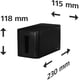 thumbnail image 5 of Minicaja, 23 x 11,5 x 11,8 cm, patas de goma, organizador de cables compacto negro, 5 of 5