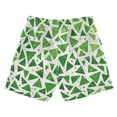 thumbnail image 7 of FORMRS Boys Swim Trunks Quick Dry Mesh Liner Boardshorts Sizes XS-XL, Green Dot Triangles Pattern, 7 of 7