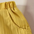 thumbnail image 6 of Amidoa Girls Summer 2 Piece Outfits Kids Ruffle Sleeve Short Sleeve and Shorts Casual Clothing Sets Yellow Size 9, 6 of 7