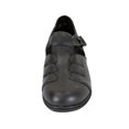 thumbnail image 2 of 24 HOUR COMFORT Mara Wide Width Casual T-Strap Leather Shoes BLACK 5.5, 2 of 6