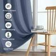 thumbnail image 4 of OVZME Denim Blackout Curtains for Bedroom 63 Inch Long 2 Panels, Solid Thermal Insulated Drapery with Rod Pocket for Energy Saving, Room Darkening Window Drapes, 40W x 63L Inch, Denim, 4 of 7