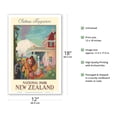 thumbnail image 2 of Château Tongariro - National Park New Zealand - Vintage Railroad Travel Poster by Edgar Macleod Lovell-Smith c.1930s - Master Art Print (Unframed) 12in x 18in, 2 of 4