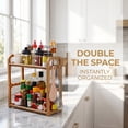 thumbnail image 2 of 2-Tier Kitchen Counter Shelf, Double-Layer Plastic Condiment Organizer and Storage Rack, 2 of 6