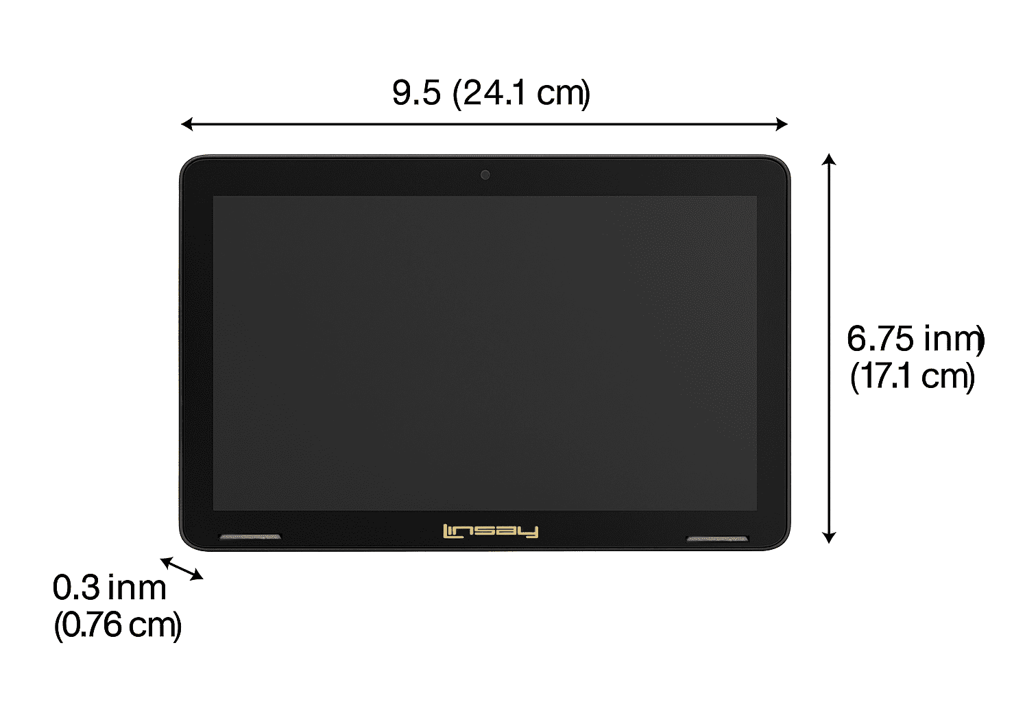 LINSAY 10.1" Octa Core 256GB Storage Android 15 Tablet with Black Crocodile Keyboard