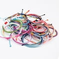 thumbnail image 3 of Braided Bracelet Multicolor Aesthetic Jewelry Drawstring Unique Boho Bracelets Hand Rope Women Accessories for Teen Girls Black+Orange, 3 of 9