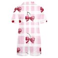 thumbnail image 4 of Yievot Womens Pajama Sets 2 Piece Graphic Print Button Down Short Sleeve Pj Set Summer Soft Sleepwear Loungewear, 4 of 4