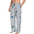 thumbnail image 2 of Uemuo Turtles And Shells Pattern Men's Wide Leg Palazzo Lounge Pants with Pockets Light Weight Loose Comfy Casual Pajama Pants-Medium, 2 of 9