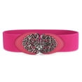 thumbnail image 1 of Allegra K Women's Flower Metal Interlocking Buckle Elastic Cinch Belt, 1 of 4