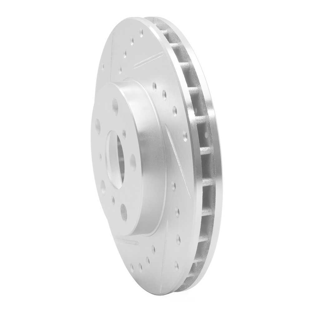 Dynamic Friction Company 631-76041L DFC Brake Rotor - Drilled And Slotted - Silver