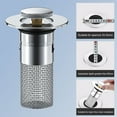 thumbnail image 5 of ZenCart 1/2/4 Sets Leakage Stopper Stainless Steel Floor Drain Filter Bathroom Sink Stopper Drain Stopper Filter Bathtub Drain Hair Catcher, 5 of 8