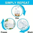 thumbnail image 5 of 24 Pack Reusable Ice Cube, Clear Round Shape Plastic ice Cubes Without Diluting BPA Free, Refreezable Ice Cubes For Drinks, Coffee And Wine (150ml), 5 of 5