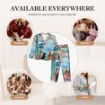 thumbnail image 7 of Lsque Coastal Cat By The Window Pattern Long Sleeve Pajama Set for Women - Soft 2-Piece Sleepwear and Loungewear Set with Pockets, Comfy Nightwear-XX-Large, 7 of 7
