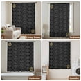 thumbnail image 6 of Black Golden Floral Sheer Curtains 54 Inches Long, Modern Abstract Art Spring Flowers Light Filering Curtains, Breathable Simi Curtain Privacy Drapes for Kitchen Bathroom Small Window Treatment, 6 of 9