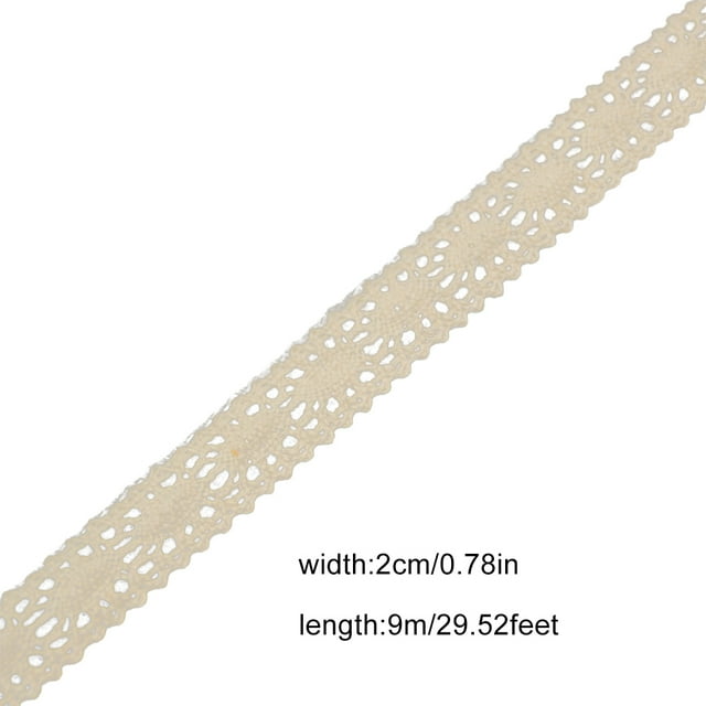 Ruiboury 1 Roll Lace Ribbons Exquisite Useful Cotton Stylish DIY Craft Creative Sewing Accessory Good-looking Lace Trim Type7 2Set