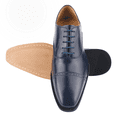 thumbnail image 2 of LIBERTYZENO Mens Genuine Leather Formal Oxford Shoes, Navy, 2 of 7