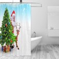 thumbnail image 5 of JOOCAR Christmas Tree Reindeer Waterproof Shower Curtain Bathroom Curtains christmas bathroom decoration with 12 hooks 72x72 in, 5 of 6