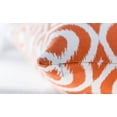 thumbnail image 4 of TreeWool (Pack of 2) Ogee Ikat Accent Decorative Cotton Throw Pillow Covers (22 x 22 Inches, Orange), 4 of 6