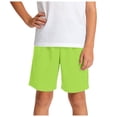 thumbnail image 6 of Nwiuh Toddler to Youth Athletic Shorts for Boys and Girls Soccer Basketball Sports (Green, 12-13 Years), 6 of 8