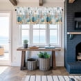 thumbnail image 6 of Window Valance for Kitchen,Coastal Sea Starfish Shell Conch Rod Pocket Curtain Valances Short Curtains Drapes Panel,Ocean Coral Wood Board Window Treatment Topper for Living Room Bathroom Bedroom, 6 of 9