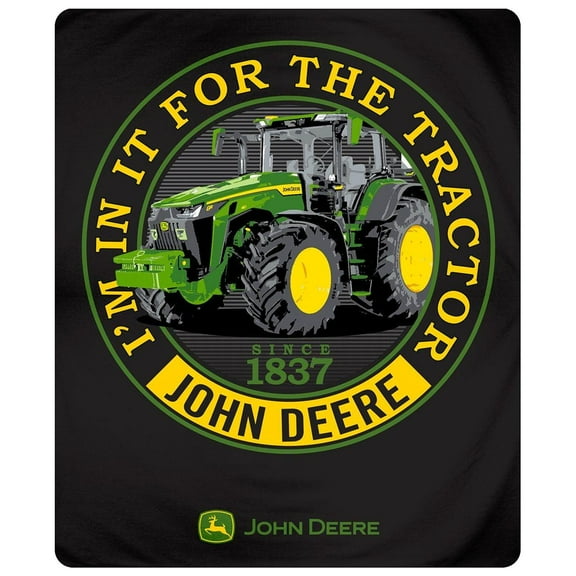 John Deere Black In It For The Tractor Blanket - LP79792