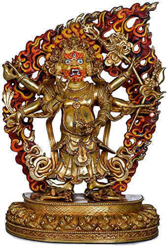 Wall Hanging Copper Statue from Nepal Exotic India Tibetan Buddhist Deity Buddha Mask