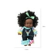 thumbnail image 3 of FastXmas Black Baby Doll for Girl, Simulation African American Black Doll with Dress, Reborn Realistic Baby Doll for Kids Aged 1 2 3 4 5, Small Silicone Black Doll Toy with Curly Hair for Birthday, 3 of 6