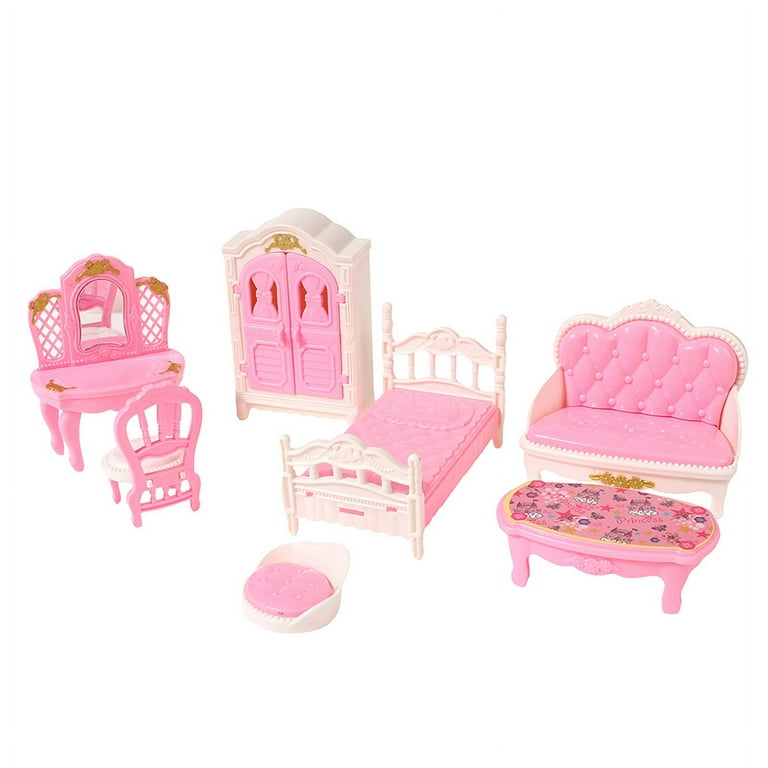 4/7/10/11Pcs Miniature Dollhouse Furniture Accessoies Kid Toys