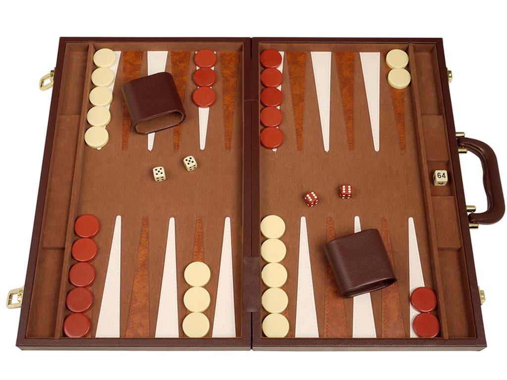 18inch Deluxe Backgammon Set Brown