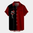 thumbnail image 4 of Mens Polos Tops Christmas Santa Gift 3D Digital Printing Button Lapel Short Sleeve Mens Workout Shirts,J,3XL, 4 of 4
