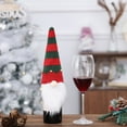 thumbnail image 4 of Christmas Wine Bottle Cover Knitted Plush Gnome Wine Bottle Topper Cover for Christmas Dining Table Decor New Year Party Supplies, 4 of 7