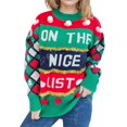 thumbnail image 2 of TIMIFIS Chandails de Noël pour Femmes Automne Manches Longues Vintage Imprimé Col Rond Chandail Décontracté Hiver Extensible, 2 of 8