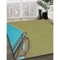 thumbnail image 3 of Ahgly Company Machine Washable Indoor Square Transitional Green Peas Green Area Rugs, 5' Square, 3 of 7