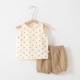 thumbnail image 2 of Plebaso Baby Boys Girls Full Cotton Two-Piece Sets Solid Color Crew-neck Sleeveless Tops Shorts Infant Summer Clothes, 2 of 3