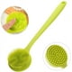 thumbnail image 1 of Long Handle Silicone Bath Brush, Bath Brush with Extra Soft Bristles, Double-Ended Brush with Massage Function, Green, 1 of 5