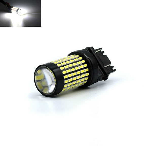 3157 White 50W High Power 3014 Chip LED Projector Turn Signal/Brake/Tail/Reverse/Parking Light Bulbs (3157, White)