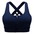 thumbnail image 2 of Womens Zip Front Sports Bra High Impact With Removable Pads - For Yoga, Running - S/M/L 2 of 6