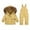 Yellow, variant on Baby Boys Girls Two Piece Snowsuit, Toddler Winter Fa𝐮x F𝐮r Hooded Puffer Down Jacket Coat with Ski 𝐁ib Ski Suits